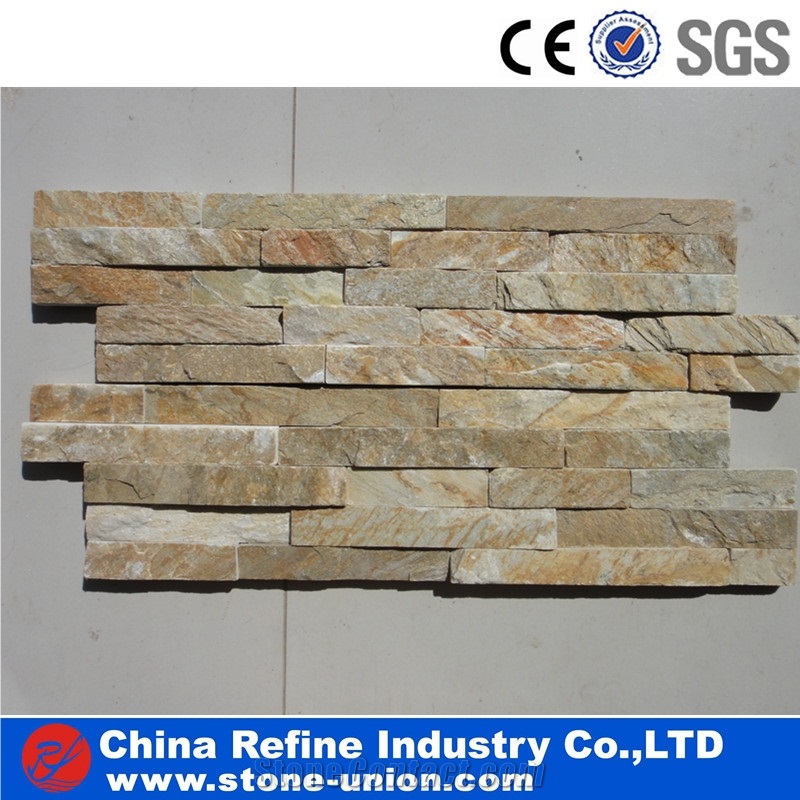 Peach Red Pink Quartzite Ledge Veneer Stone & Stacked Stone