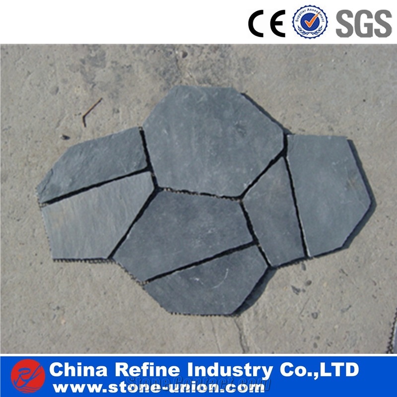 Pink Sandstone Pavers On Mesh,Random Flagstone Paving Stone