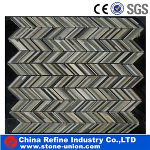 Strip Mable Mosaic Tiles,Hot Mosaic Wall Cladding Panel Tile