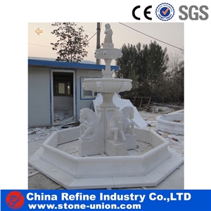 Sunset Red Polished And High Quality Marble Fountains