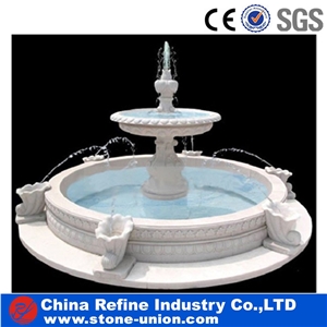 Sunset Red Polished And High Quality Marble Fountains