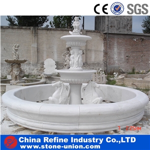 Sunset Red Polished And High Quality Marble Fountains