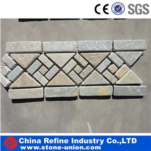 Tumble Edges Slate Mixed Color Mosaics Border Moldings Trim