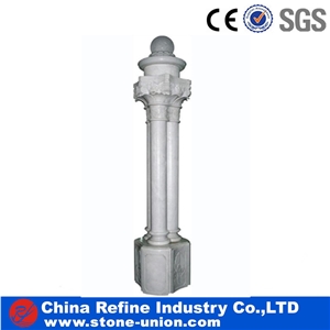 Unique Western Style Pure White Marble Roman Columns