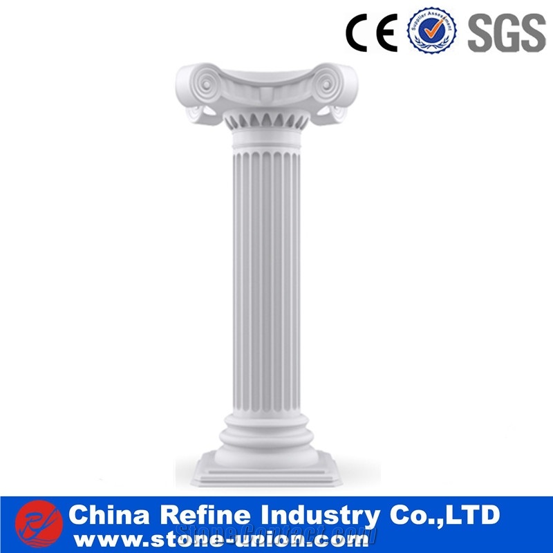 White Marble Columns Hand Carving Sculpture,Roman Columns
