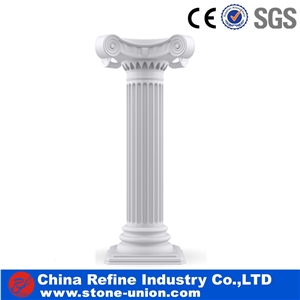 White Marble Columns Hand Carving Sculpture,Roman Columns