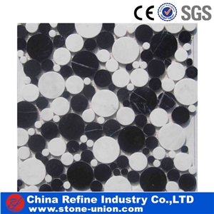 White Marble Customized Mosaic, Marble Hexagon Mosaic Design