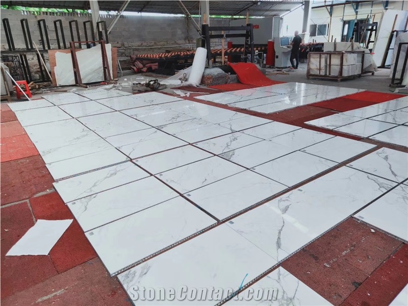 White Marble Honeycomb Panels,Natural Calacatta Carrara Marble Lightweight Stone Panel