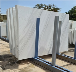 Volakas Marble Polished Slabs & Tiles, Volakas Diagonal Marble Calacatta Slabs
