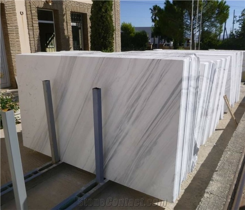 Volakas Marble Polished Slabs & Tiles, Volakas Diagonal Marble Calacatta Slabs