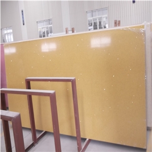 Beige Quartz Slab Tiles for Countertop