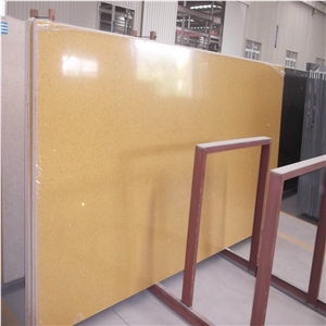 Beige Quartz Slab Tiles for Countertop