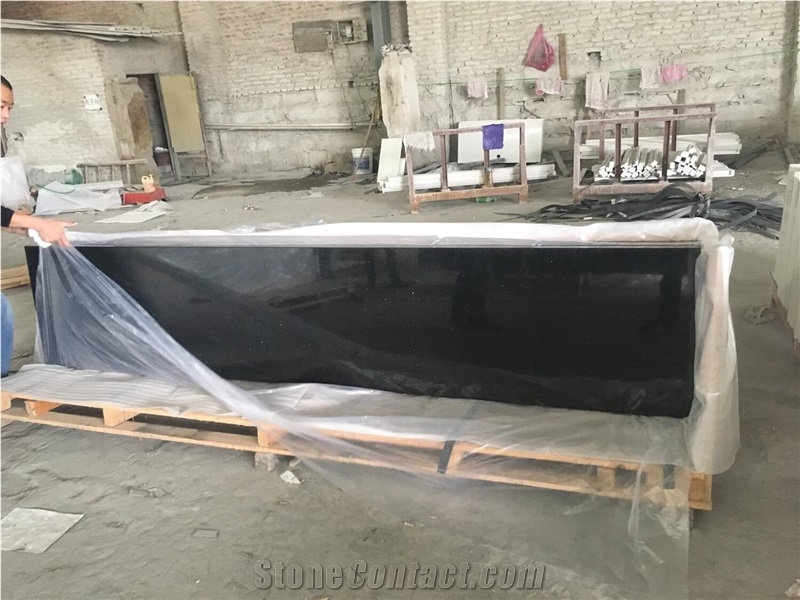 India Black Galaxy Granite Countertop