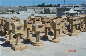 Natural Stone Granite Mailbox Lettter Boxes