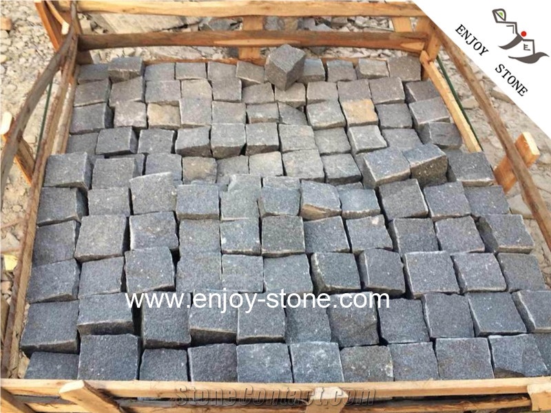 China Dark Grey G654 Granite Padang White Cubes