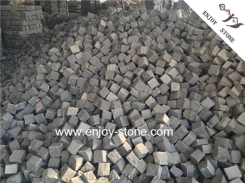 China Dark Grey G654 Granite Padang White Cubes