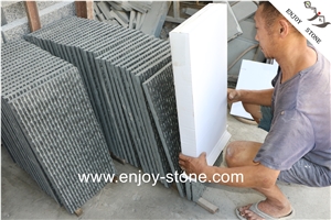 Mongolia Black Half-Planed Basalt Floor Cover Tile