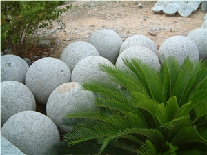 Sparkle Grey Granite Landscaping Stones, Cobble Stone