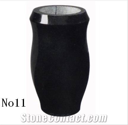 Granite Stone Vases, Shanxi Black Granite Vases