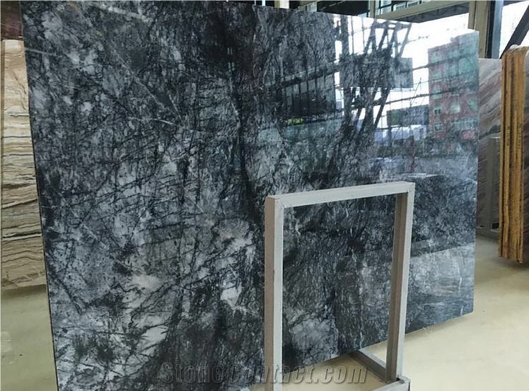 Black Marble Slabs Black Agate, Grigio Carnico, Mugla Black Karaoz Black Marble Slabs