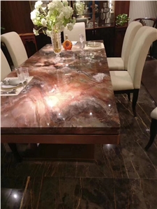 Rosa Cream Valencia Pink Marble Tables