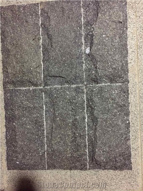 Antik Nero Gabbro,Black Gabbro Splitting Face Wall Stone