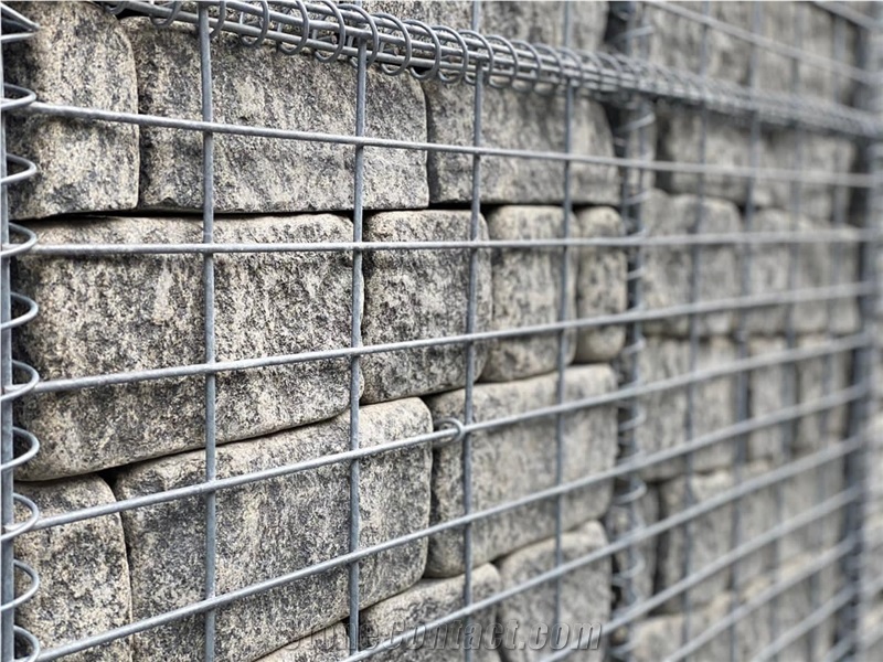 Gabions Gabbro Antik Nero Cube Stone Tumbled