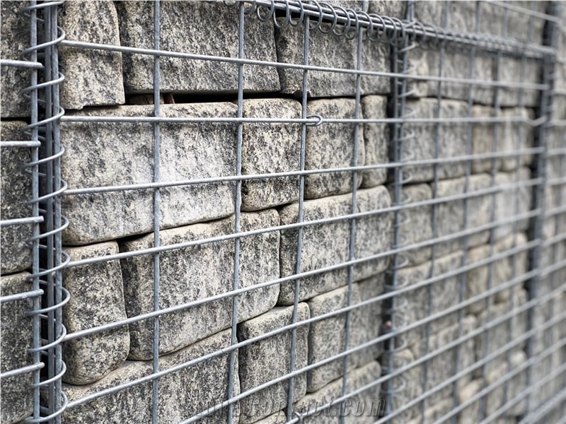Gabions Gabbro Antik Nero Cube Stone Tumbled