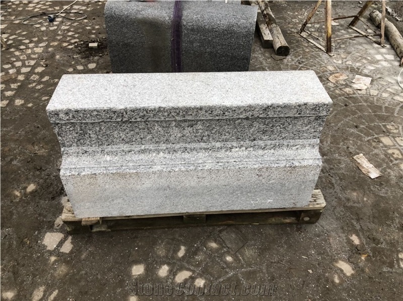 Greenish Tansky Cornice Green Granite Bush Hammered