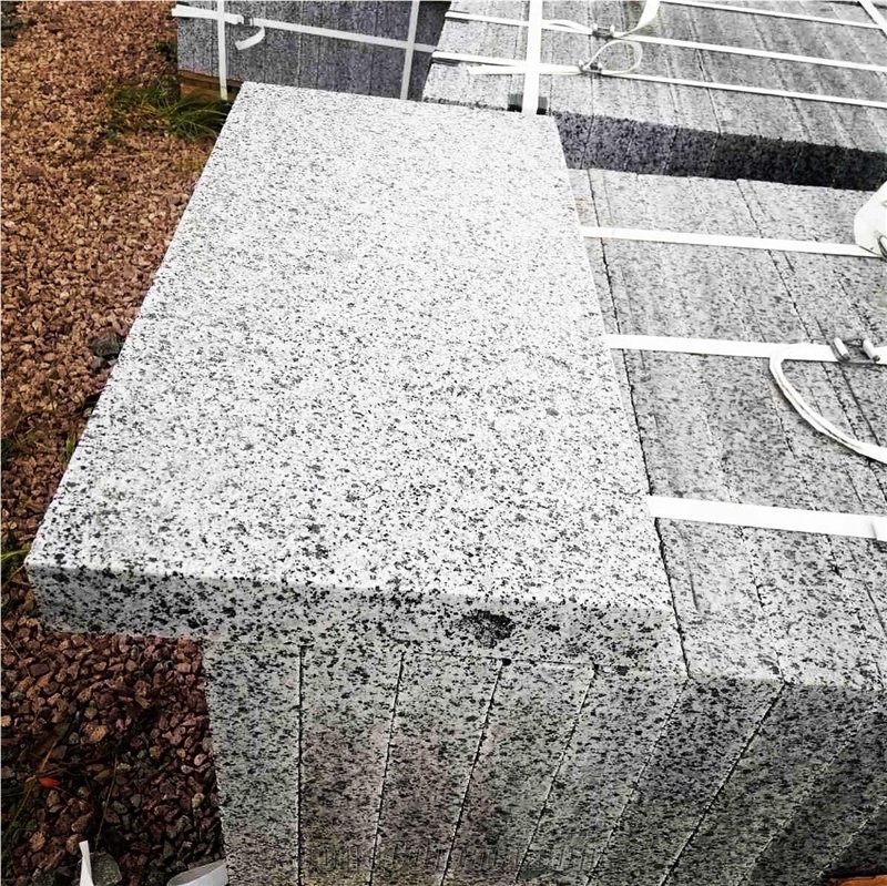 Grey Ukraine Granite Flamed Tiles