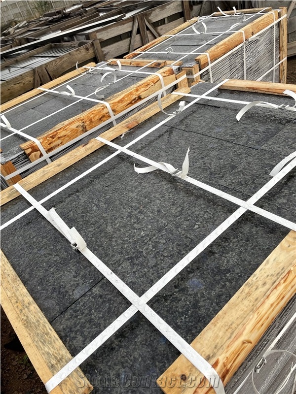 Labradorite Volga Blue Granite Flamed Paving Tiles