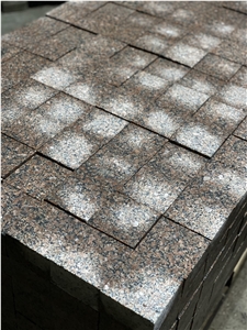 Rosa Raveno Granite, Red Granite Paving Stone