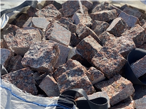 Rosso Santiago Red Granite Cobble Stone