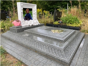 Tansky Grey Granite Tombstone