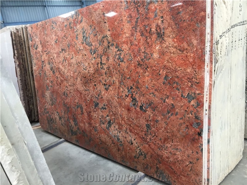 Alaska Red & Alaska Gold Granite Slabs