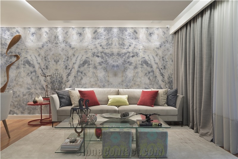 Fontaine Bleau Quartzite, Fontaine Blue Quartzite Slabs