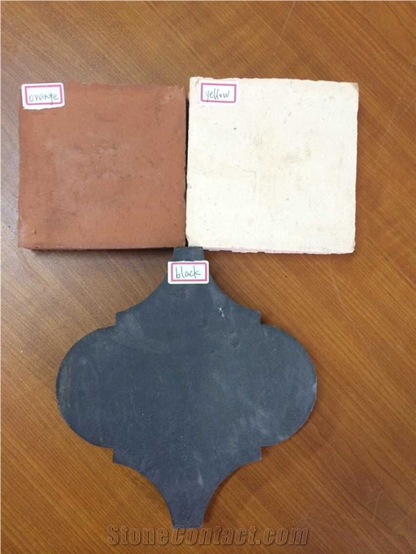 Black Handmade Terracotta Tiles, Grey Flooring Tiles