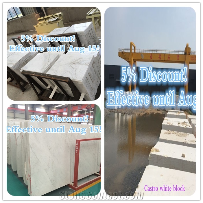 New Castro White Marble Slab (Yqw-Msa21013)