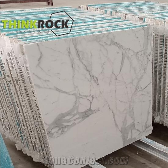 Calacatta White Marble Honeycomb Panels