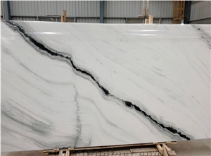 Panda White Marble Exotic Chinese Black Tile Slab