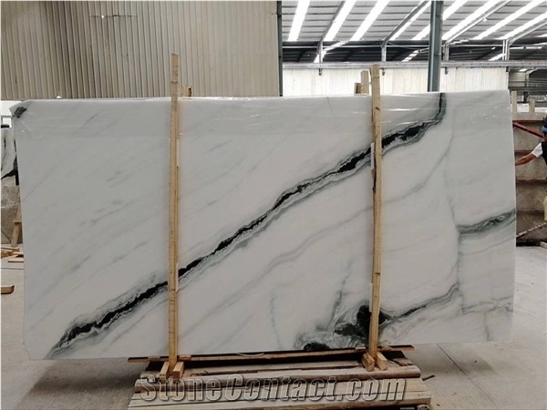 Panda White Marble Exotic Chinese Black Tile Slab