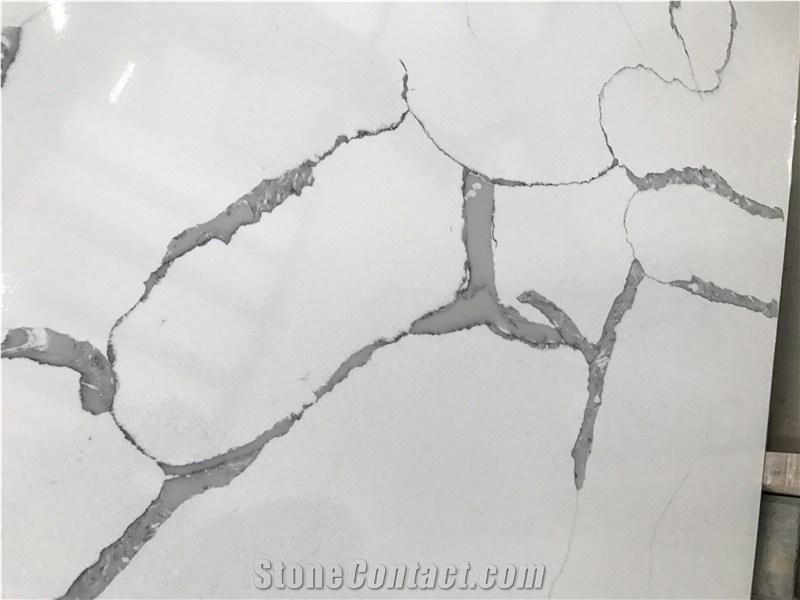 Hot Sell Popular Calacatta White Quartz Slabs,Silestone,Tile