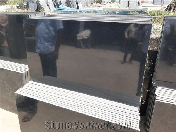 Absolute Black Granite Tiles, Warangal Quarry Available