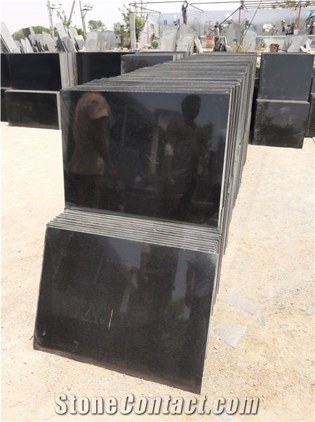 Absolute Black Granite Tiles, Warangal Quarry Available