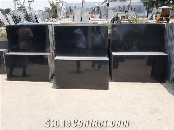 Absolute Black Granite Tiles, Warangal Quarry Available