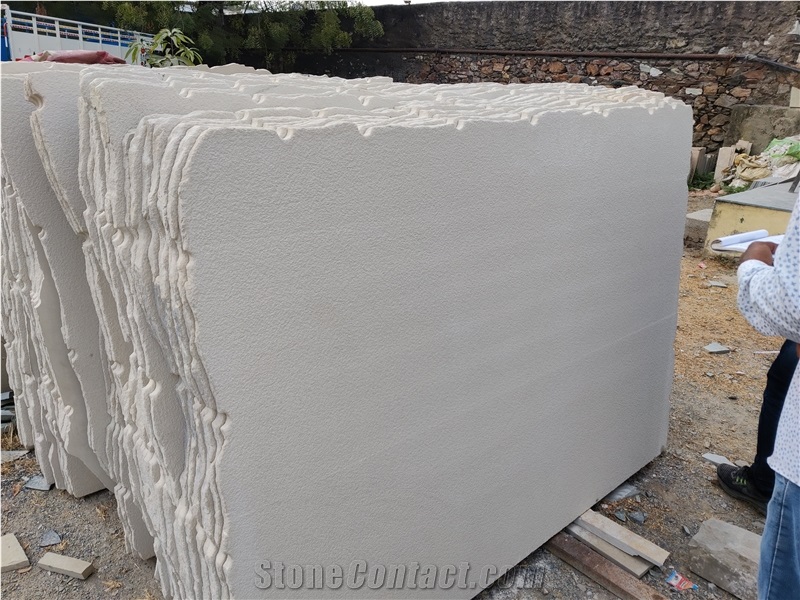 Mint White Sandstone Slabs