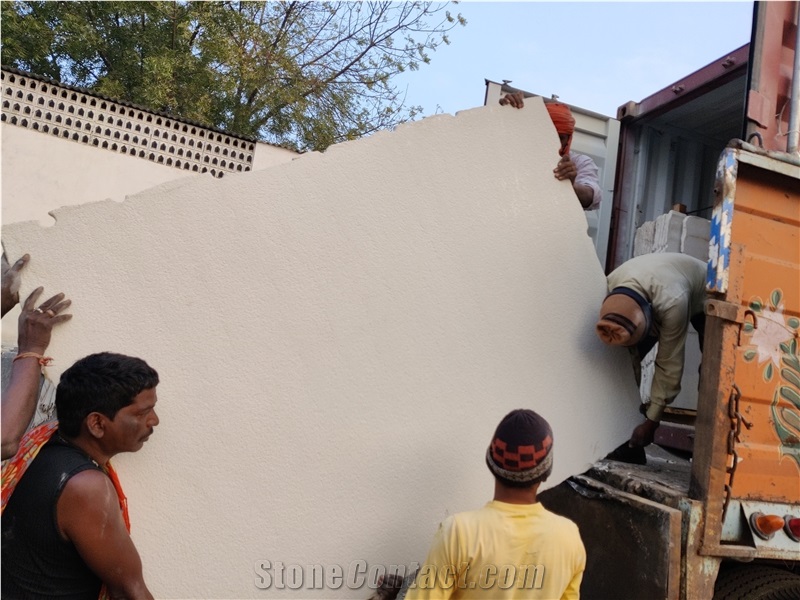Mint White Sandstone Slabs