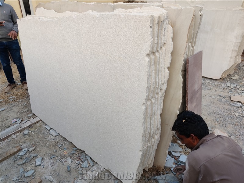 Mint White Sandstone Slabs