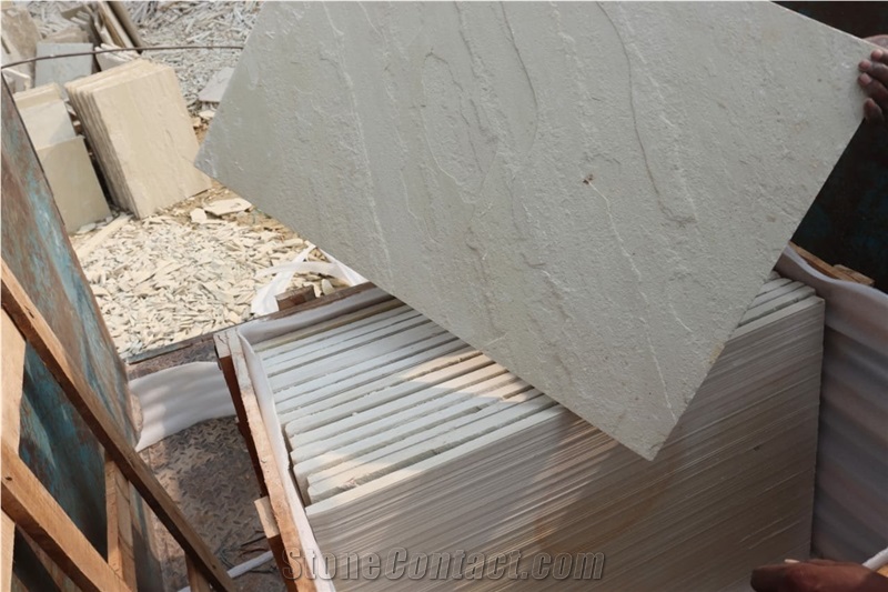 Mint White Sandstone Tiles