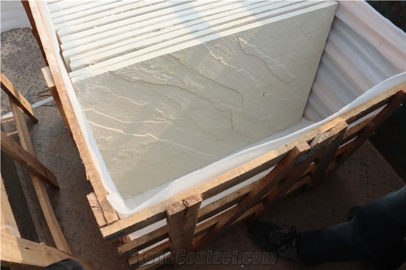 Mint White Sandstone Tiles